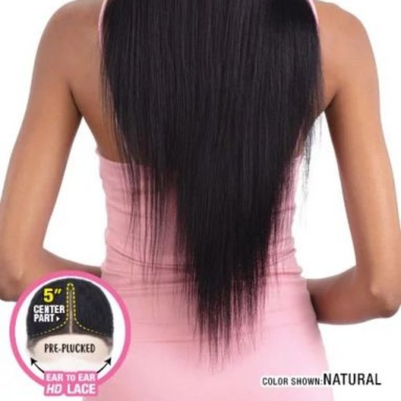 100% virgin unprocessed human hair t part lace front wig. 24" - Picture 2 of 2